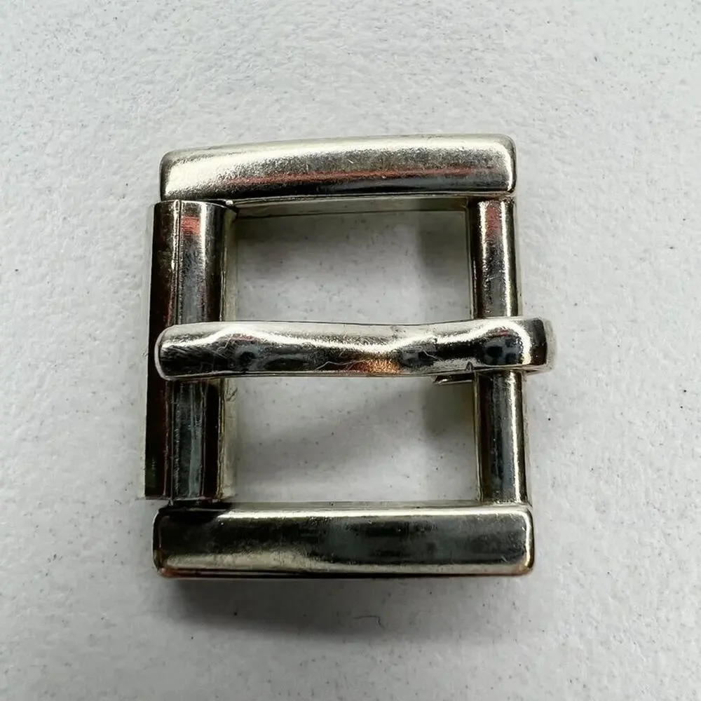 Small Silver Tone Simple Basic Roller Belt Buckle